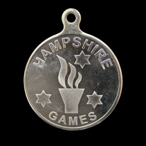 Hampshire Games sports medal - 50mm Silver minted sports medal - by Medals UK