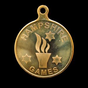 Hampshire Games sports medal - 50mm gold minted sports medal - by Medals UK