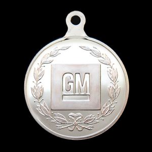 GM Presidents Challenge medal - General Motors 50mm Silver Minted sports medal - by Medals UK