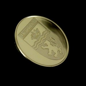 38mm Gold Semi-Proof Devon FA Long Service Commemorative Coins - 30 Years for Devon County FA Limited Rev - by Medals UK - Great Yet Again Review