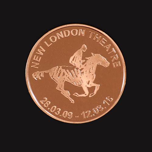 Custom Made War Horse Commemorative Coin to celebrate the show's record breaking success at the New London Theatre