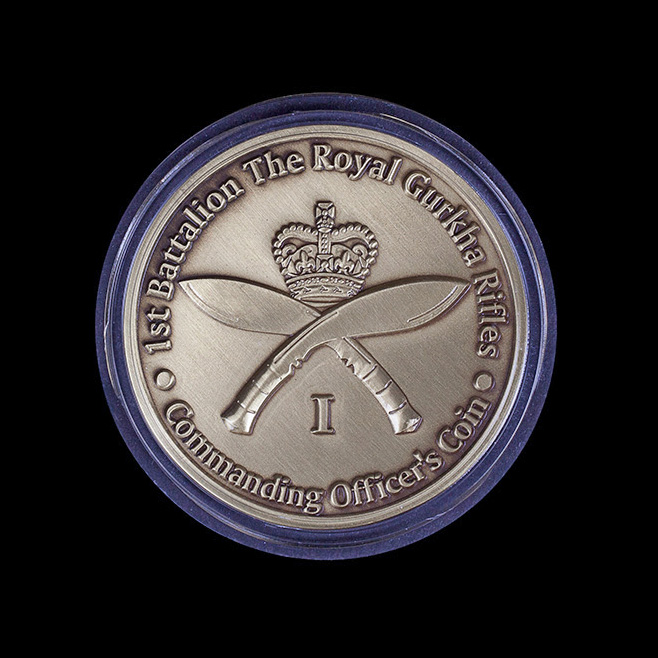 1st Battalion The Royal Gurkha Rifles 50mm Gold Commanding Officer's Coin Award