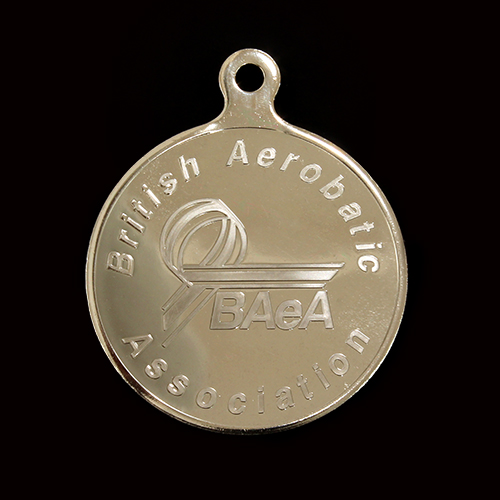 50mm Silver Semi-Proof British Aerobatics Association Sports Medals produced by Medals UK