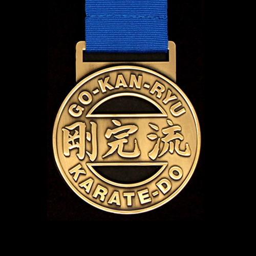 GKR Karate Regional Competition Medals with cutout in gold