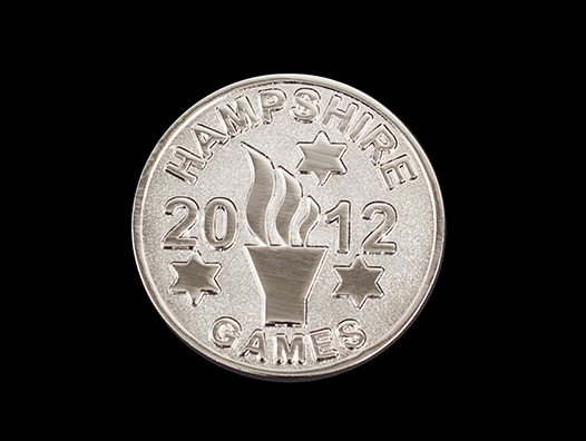 Hampshire Games Commemorative Coin 2012 - 38mm Silver Frosted Polished Commemorative Sports Coin - By Medals UK