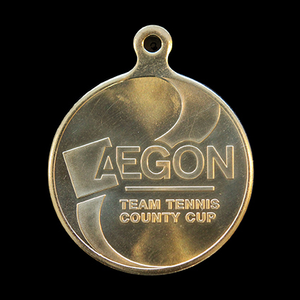 LTA AEGON Team Tennis Sports Medal - 50mm gold minted bespoke Sports Medal
