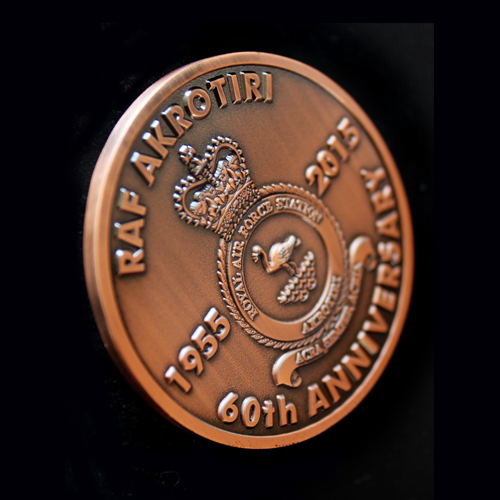 RAF Akritori 50mm Bronze Antique Finish 60th Anniversary Medal