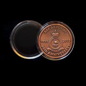 RAF Akritori Crest 50mm Bronze Antique Finish 60th Anniversary Medal v3