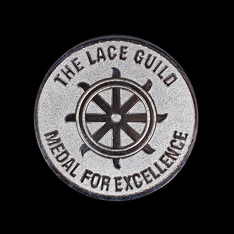 Lace Guild Award Coin for excellence - 38mm silver frosted/polished - Medals UK