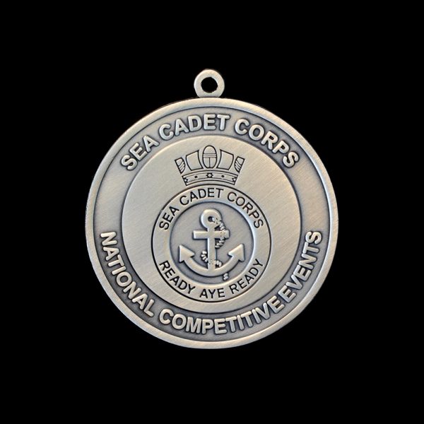 Silver Smooth Sea Cadet Corp National Competitive Events Awards Medals Obverse