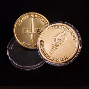 38mm Gold Antique Smooth Commemorative Coin Fighting First with Capsule for 59 Independent Commando Squadron Royal Engineers